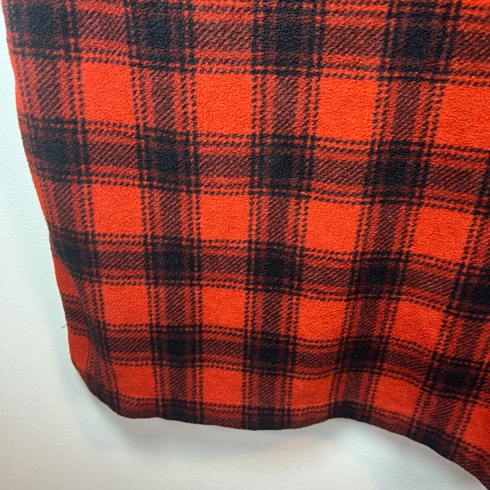 Juneau Men's Plaid Flannel Shacket Shirt Black Red Heavy Fleece Pockets Cozy XXL - Picture 11 of 12
